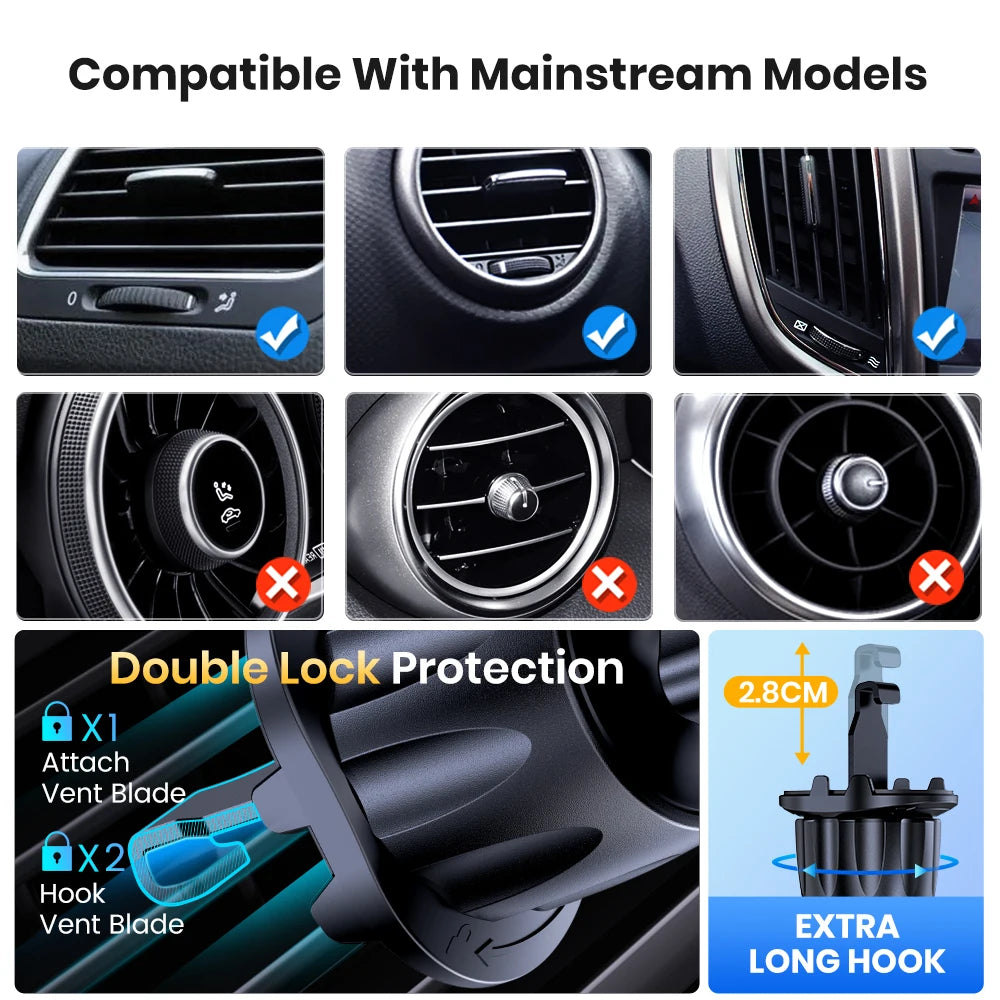 TOPK Magnetic Car Phone Mount in Car Phone Holder Air Vent Magnetic | 6 N52 Magnets U alternate view