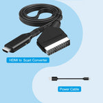 HDMI to SCART Adapter | Video Audio Upscale Converter for HD TV and DVD Box additional angle