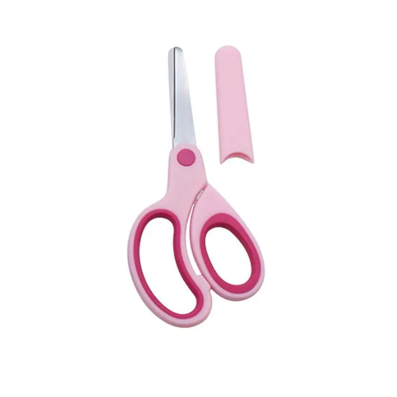 Left Handed Scissors Stainless Steel Colorful Cute Design For Students Children Office close-up view