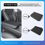 Tesla Model Y 6-Seat Armrest Box Cover | Center Console Protector close-up view