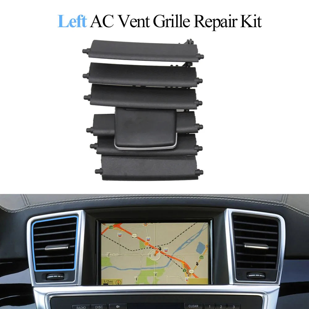 Car Center Dashboar AC Air Outlet Vent Grille Blade Slider Clip Repair Kit For Mercedes Benz W166 W292 M ML350 GL450 GLE GLS