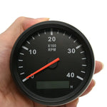 85mm Diesel Engine Tachometer 0-4000RPM | Digital LCD Hour Meter with M16/M18 RPM Sen lifestyle view