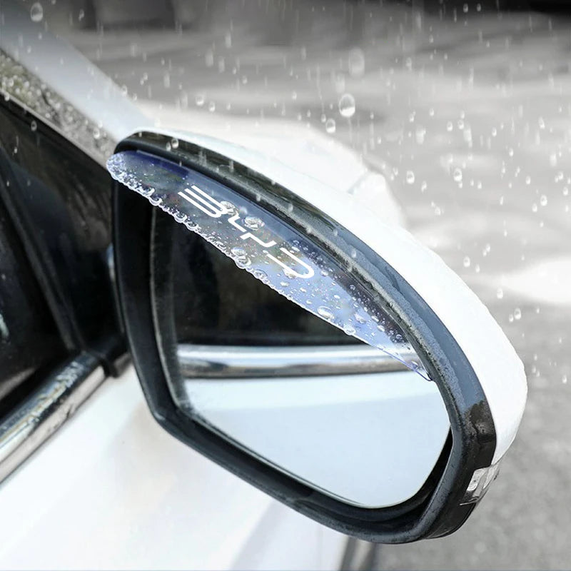 Car Rearview Mirror Rain Eyebrow Sticker Rainproof Cover | Transparent PVC for BYD additional angle