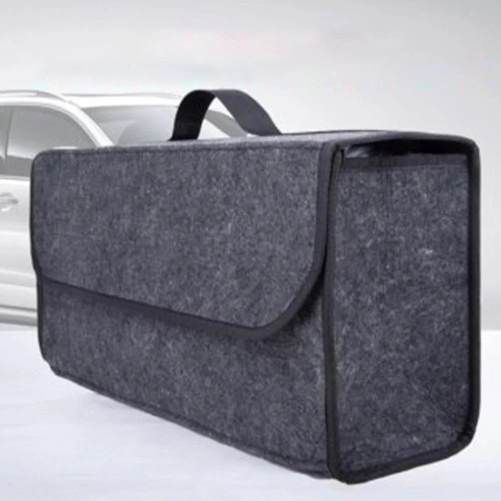 Large anti slip car trunk organizer with compartments for boot storage tool and accessory keeping us
