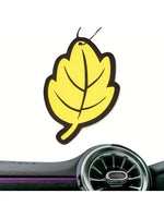 Natural Scented Tea Paper Car Air Freshener | Vanilla Perfume Leaf Shape Hanging Fragr close-up view
