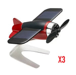 Solar Airplane Car Interior Desktop Ornament