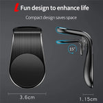 Magnetic Car Phone Holder Universal Air Vent Mount Metal close-up view