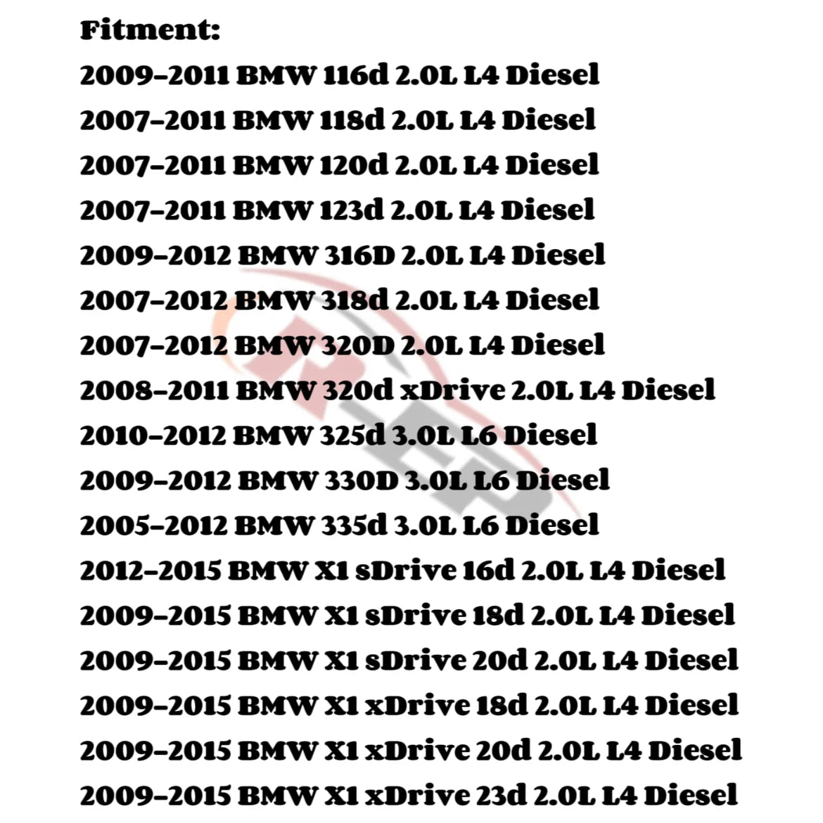 13717797465 High Flow Car Air Filter For BMW X1 116d 118d 120d 123d 316d 318d 320d 325d 330d 335d 2.0L Diesel Sport Air Filters