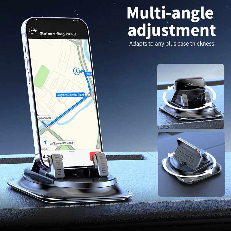 Car Phone Holder with Stable and Anti-Slip Design for Dashboard and Table Use,with Rotatable Landscape and Portrait Adjustment