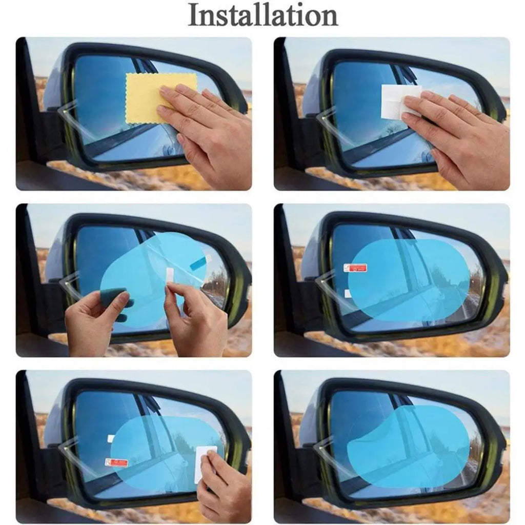 4pcs/set Car Rearview Mirror Rainproof Film | Side Windows Rainproof Tape additional angle