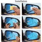 4pcs/set Car Rearview Mirror Rainproof Film | Side Windows Rainproof Tape additional angle
