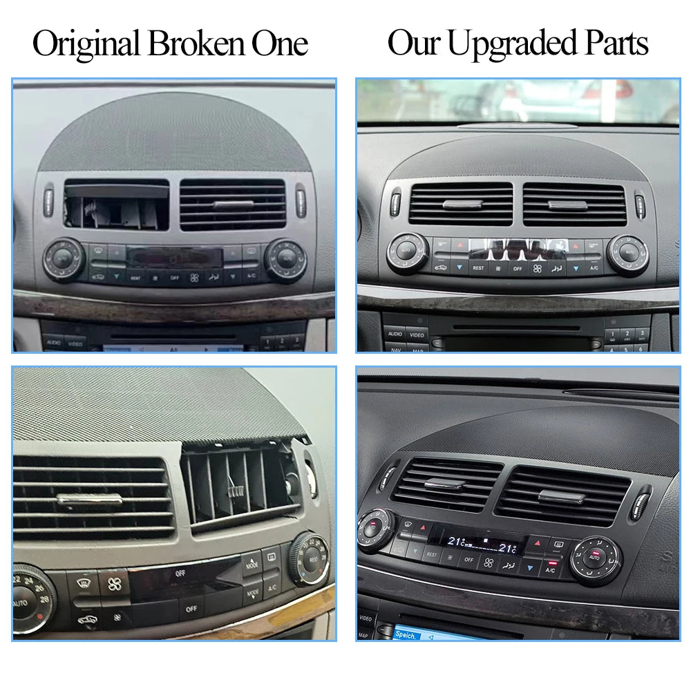 Car Front Air Conditioning AC Vent Grille Outlet Cover Tirm For Mercedes Benz E Class W211 E220 E250 E320 E350 E55 2003-2008