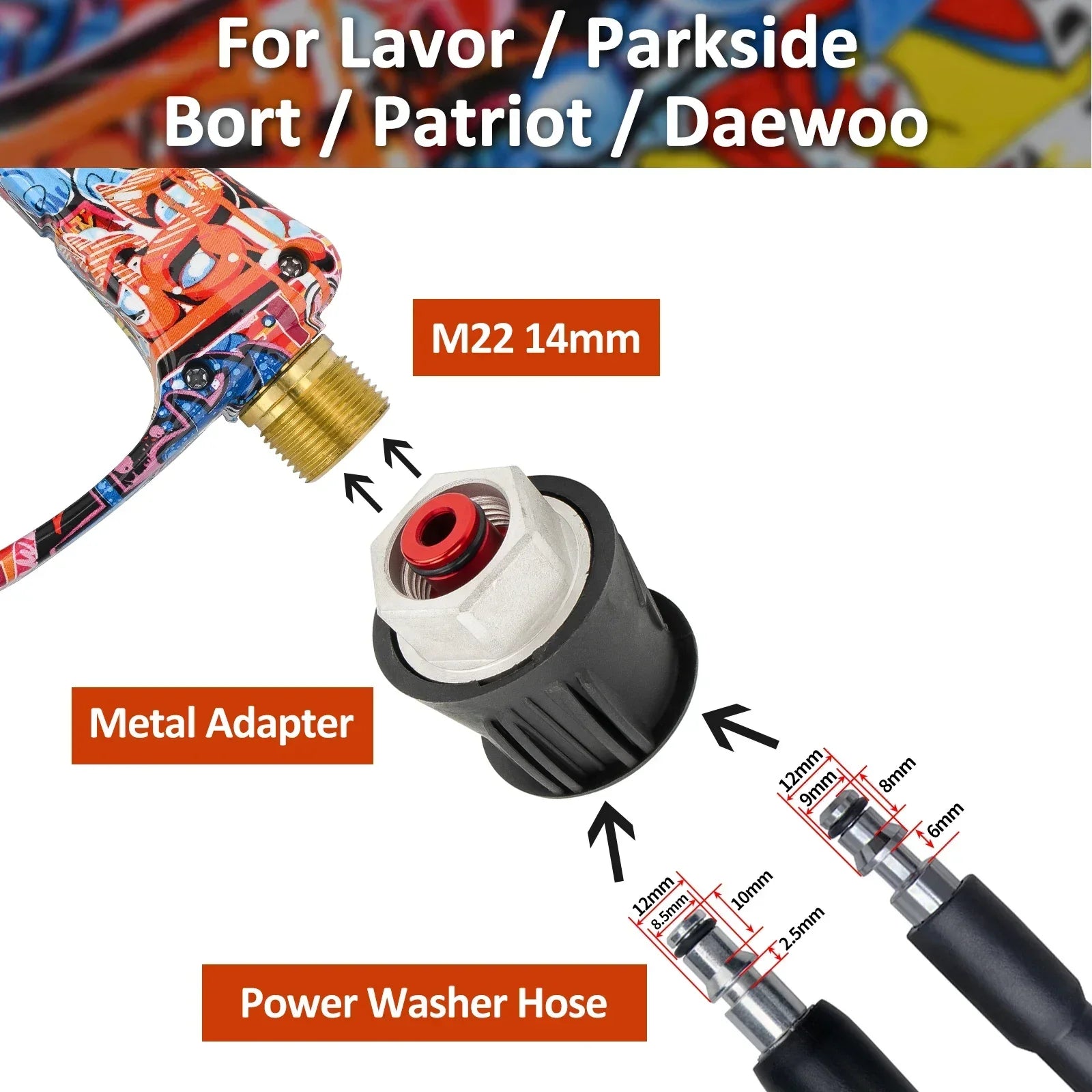Foam Cannon Kit for Karcher Nilfisk Parkside Bosch | High Pressure Washer Quick Conne lifestyle view