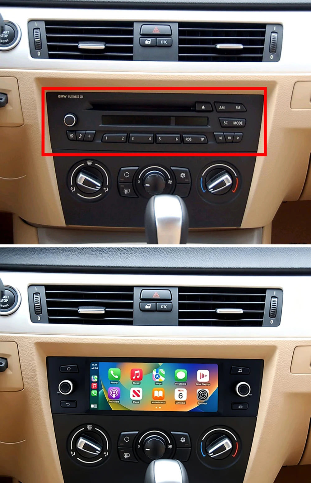 Wireless CarPlay Android Auto Car Radio For BMW 1 Series 3 Series E81 E82 E87 E88 E90 alternate view