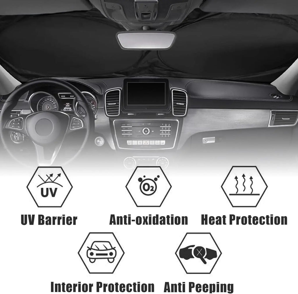 Devil's Eyes 70x150cm Cartoon Car SunShade Windscreen Front Window Visor | Solar Prot lifestyle view