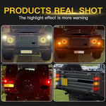 8PCS Front Rear Turn Signal Indicator Light Brake Tail Light For Land Rover Series additional angle