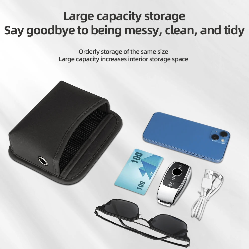 Self Adhesive Car Storage Pocket | Sticky Organizer Bag for Seat Back, Side Door, and lifestyle view