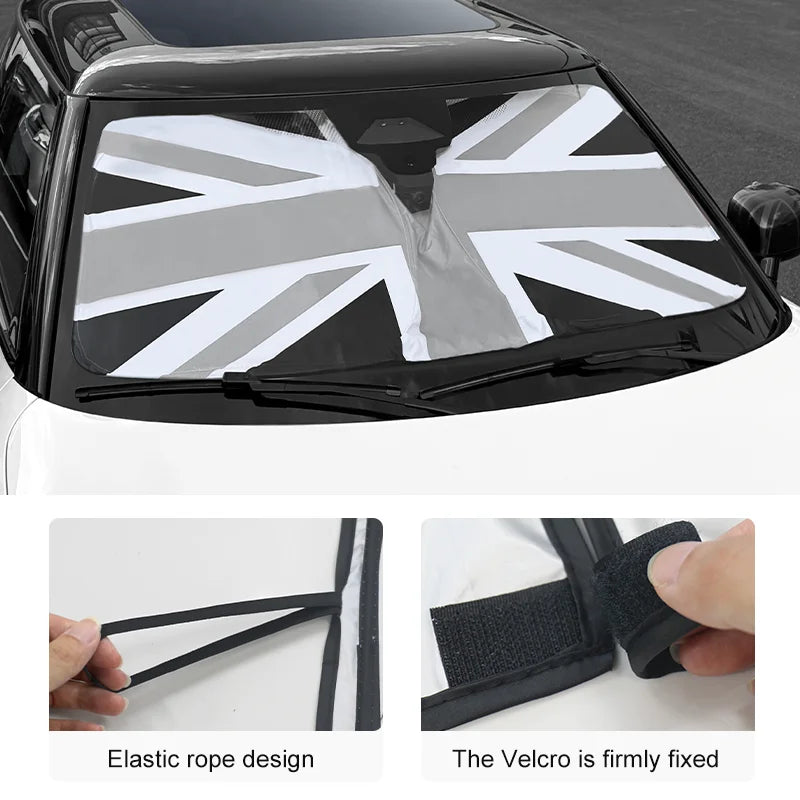 Car Front Windshield Sunshade UV Blocking Cover | For Mini Cooper F56 F60 R56 R60 J01 lifestyle view
