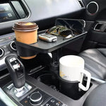 Universal Car Cup Holder Tray | 360° Rotating Adjustable Dual Cup Organizer detail view