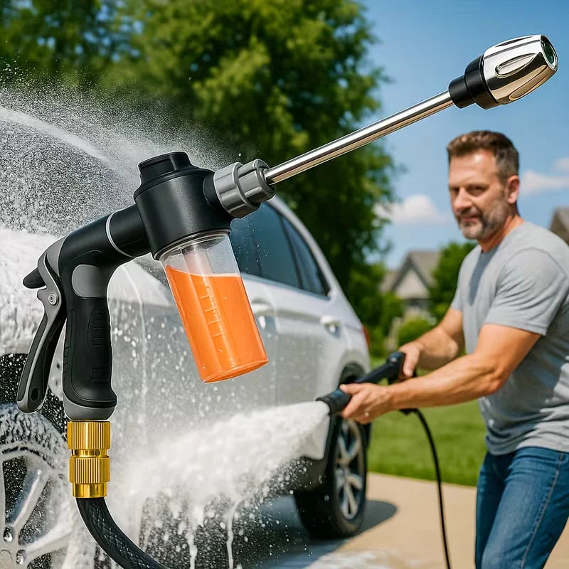 High Pressure Car Wash Water Gun Garden Water Pipe Nozzle, Multifunctional Watering Tool, Powerful Cleaning For Cars and Gardens