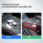 Car Seat Gap Organizer Storage Box Nappa Leather Multifunction Universal Crevice Side lifestyle view
