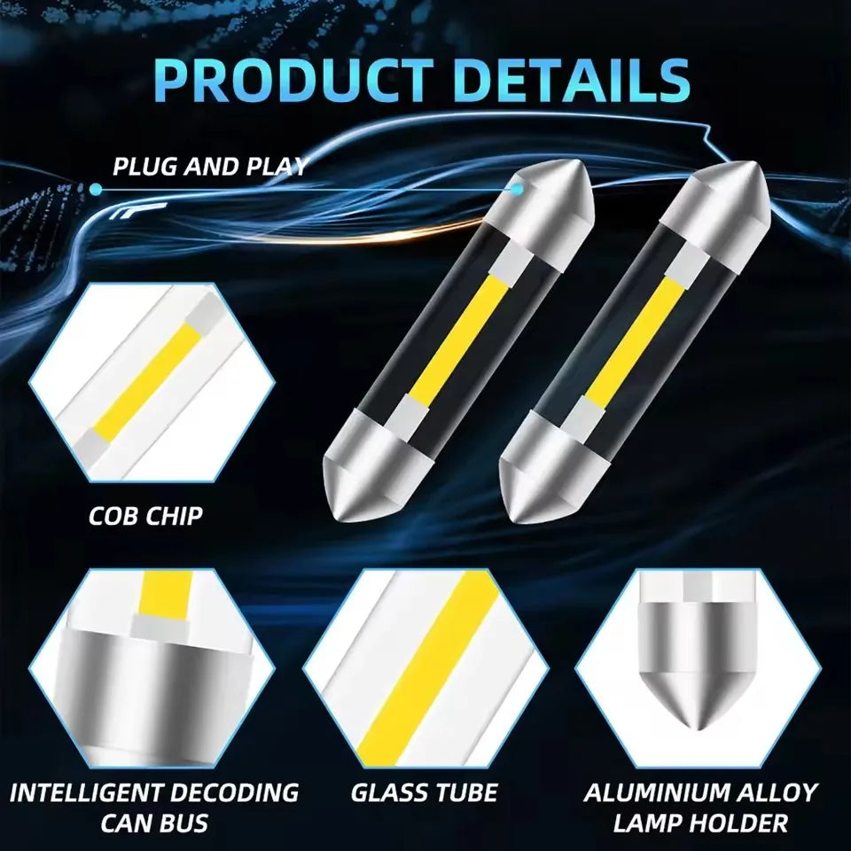 12V LED Trunk Light Lamp 31mm 36mm 39mm 41mm detail view