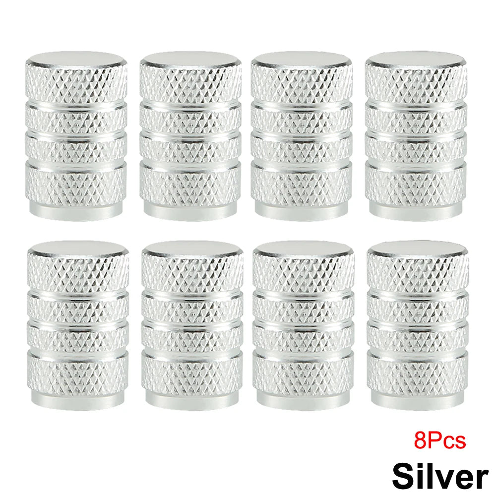 Aluminum Tire Valve Caps | Dustproof Universal Stem Covers for Cars, Bikes, Trucks, Mo close-up view