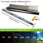 3Mx50CM VLT Black Car Window Foils Tinting Film Home Window Glass Solar UV Protector S close-up view