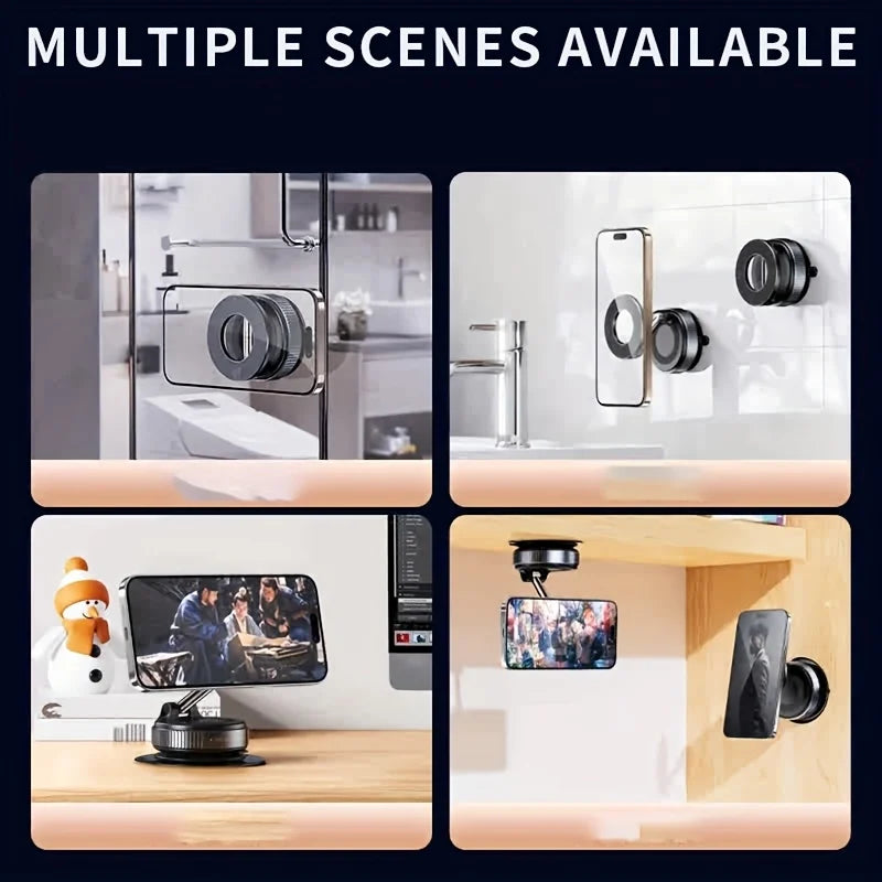 Upgraded Foldable Magnetic Car Phone Holder – N52 Magnet, 360° Rotatable, Dashboard Suct detail view