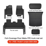 YZ for Tesla Model Y Juniper 2026 Floor Mats | All-Weather Protection Set with Door S lifestyle view
