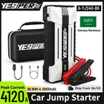YESPER 4120A Peak Jump Starter 26800mAh Power Bank 12V Spark-Proof Car Emergency Booster Starting Device for ALL Gas/10L Diesel