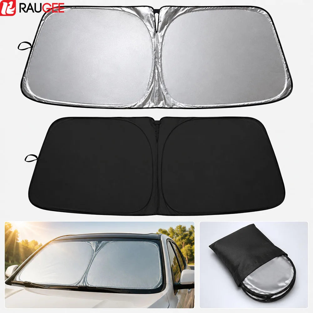 Windshield Sun Shade for Car Front Window | Anti UV Folding Sunshade Protector