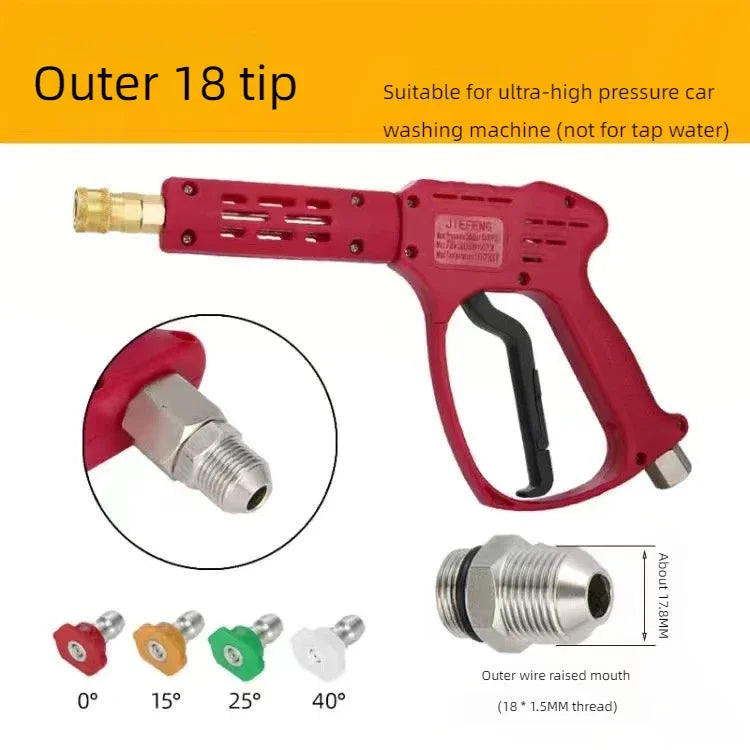 High-Pressure Power Washing Gun | Car Wash Nozzle with Fan Spray lifestyle view