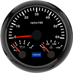 MH 85mm 3-in-1 Gauge Tachometer Water Temp Oil Pressure | 12V Car Boat 8000RPM 7 Color B detail view