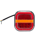 2pcs Square 4 Inch LED Tail Light Set | Brake Turn Signal Lamp for Trailer Van Bus Picku detail view