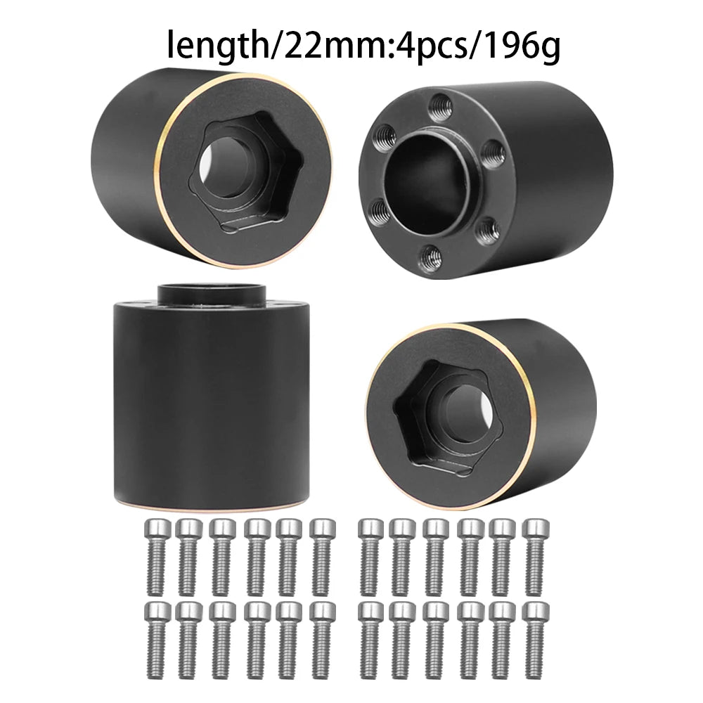 Brass Weights 12mm Wheel Hex Hub Widen Adapter for 1/10 RC Crawler 1.9 2.2Inch Wheels alternate view