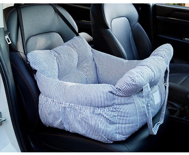 Dog Car Seat with Safety Belt | Non-Slip Pet Travel Bed for Small Dogs alternate view