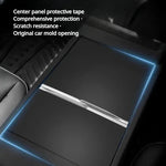 Central Control Panel for Tesla Model 3 Highland Console Cover Panel Patch Protective close-up view