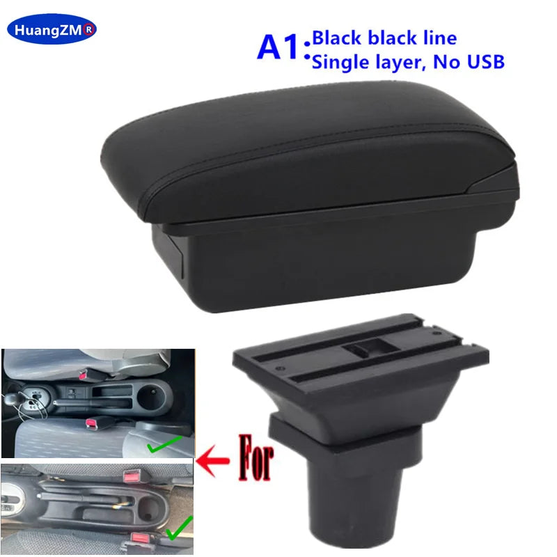 Armrest Box For Toyota Yaris Vitz 5dr Hatchback 1998-2011 2005 2006 2007 2008 2009 2010 Car Central Storage Box Car Accessories