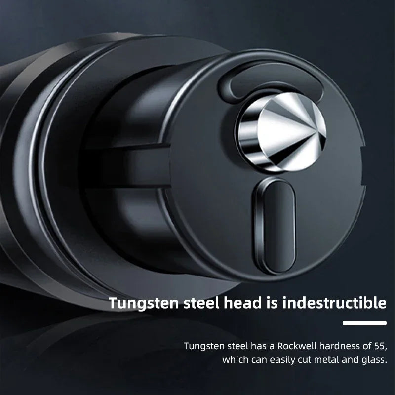 Car Emergency Glass Window Breaker Seat Belt Cutter Hammer close-up view