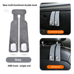Suede Metal Car Headrest Organizer Hook 20 KG
