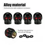 DSYCAR 4Pcs Skull Tire Valve Caps | Universal Dustproof Stem Caps detail view