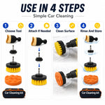 New Car Cleaning Kit Scrubber Drill Detailing Brush Set Air Conditioner Vents Towel Poli detail view