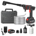 21V Portable Cordless Pressure Washer G970PSI Handheld High-Pressure Car Wash Water Gun 6-in-1 Adjustable Nozzle 4.0Ah Battery