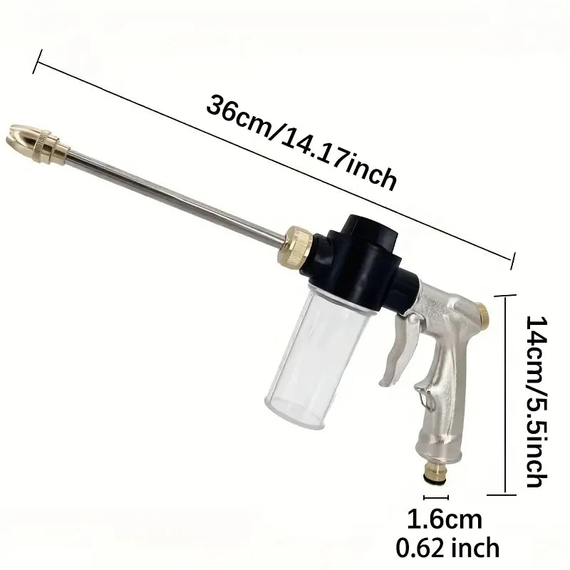 High-Pressure Car Cleaning Water Gun | 3/4 Inch Garden Hose Nozzle with Long Handle alternate view