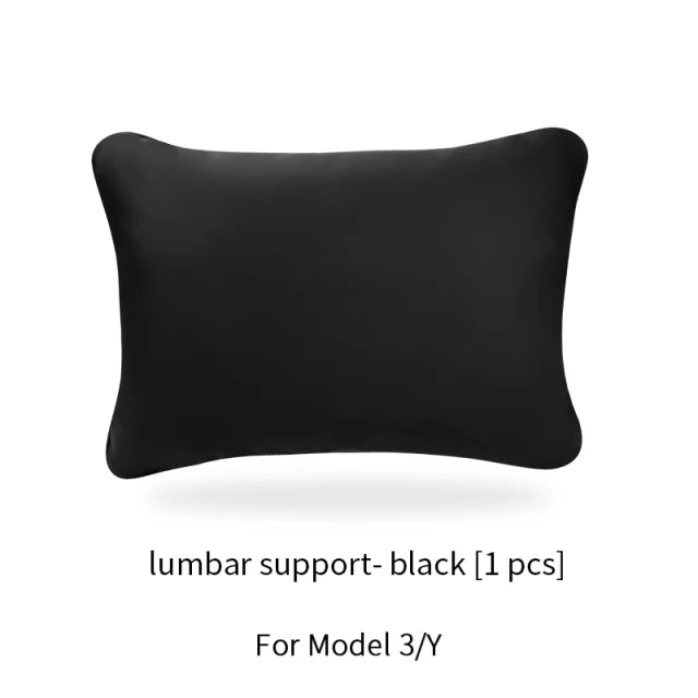 OULEX Tesla Model 3 & Model Y Nappa Leather Car Seat Neck Pillow – Ergonomic Memory Fo close-up view