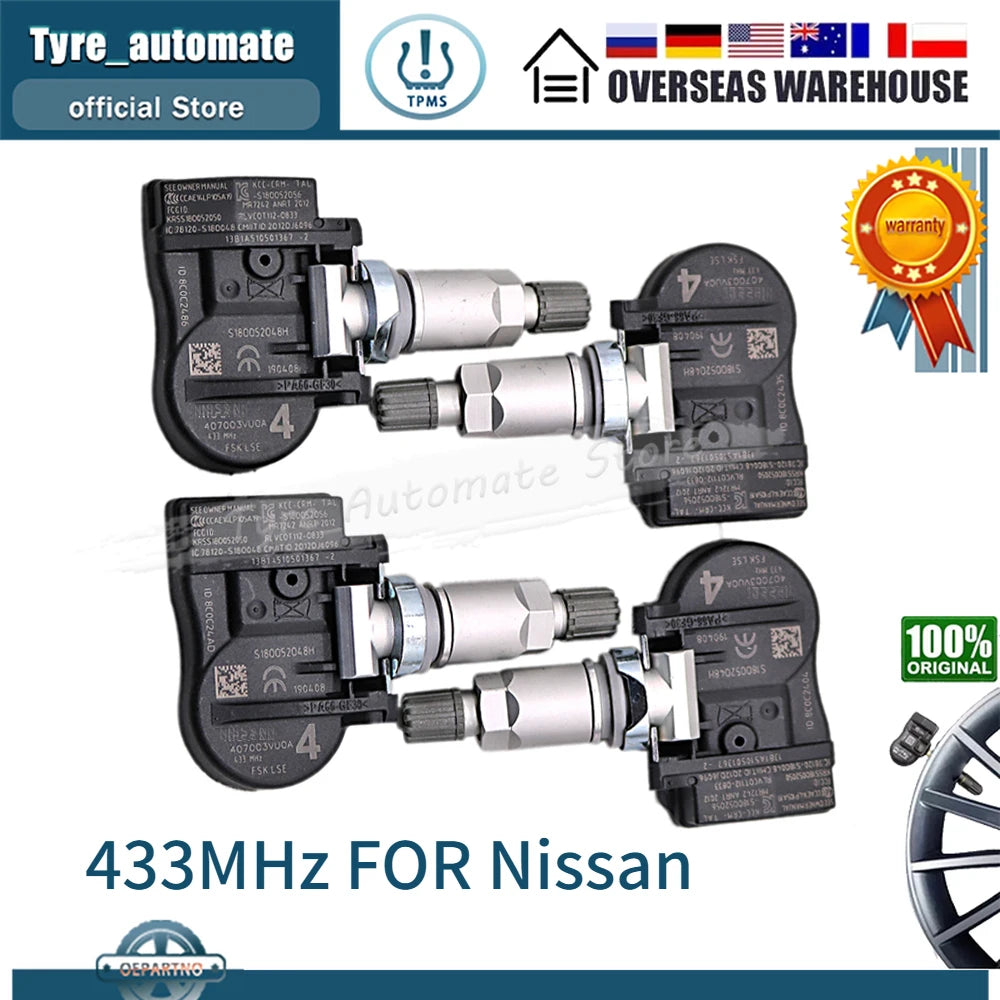 433MHz TPMS Sensor 40700-3VU0A | Tire Pressure Sensor for Nissan Infiniti