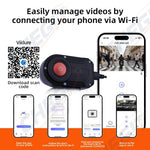 2K Motorcycle Dash Cam | IP66 Waterproof, WiFi, 170° Wide Angle close-up view