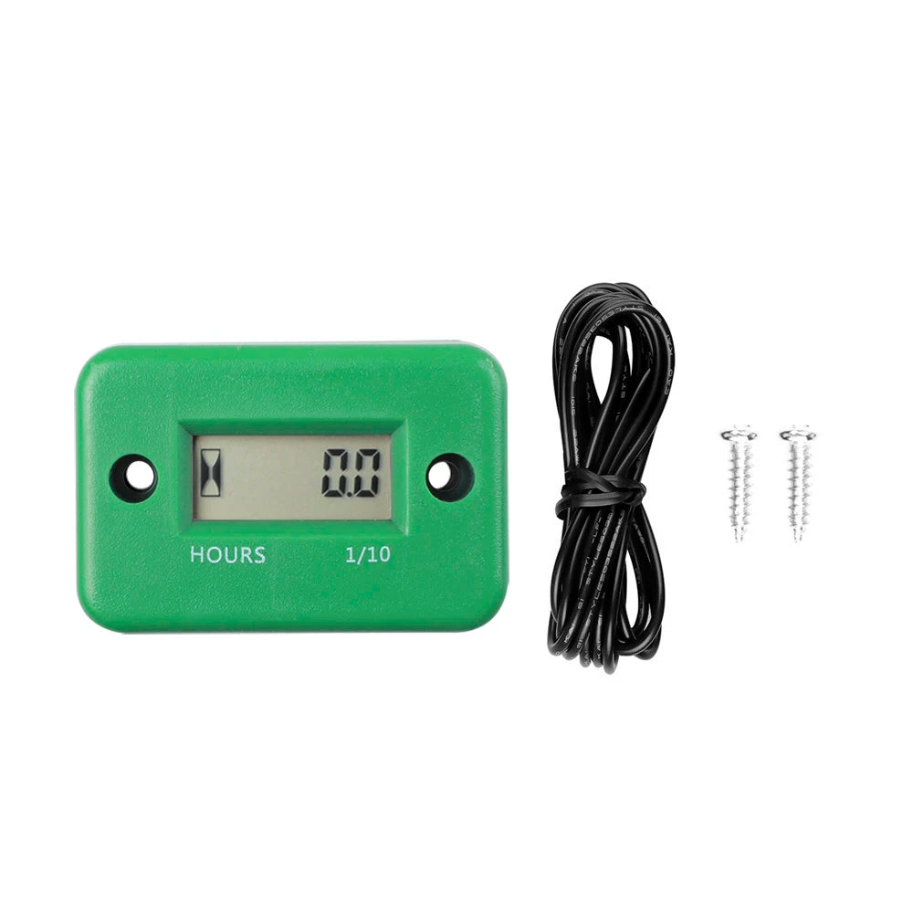 LCD Digital Tach Hour Meter | Waterproof Hour Counter for ATV Motorcycle Boat Generato close-up view