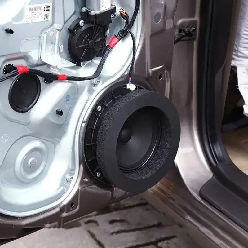 2pcs 6.5" Universal Car Door Soundproof Cotton Speaker Bass Ring Foam Woofer Pad No additional angle